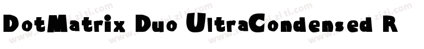 DotMatrix Duo UltraCondensed Regula字体转换